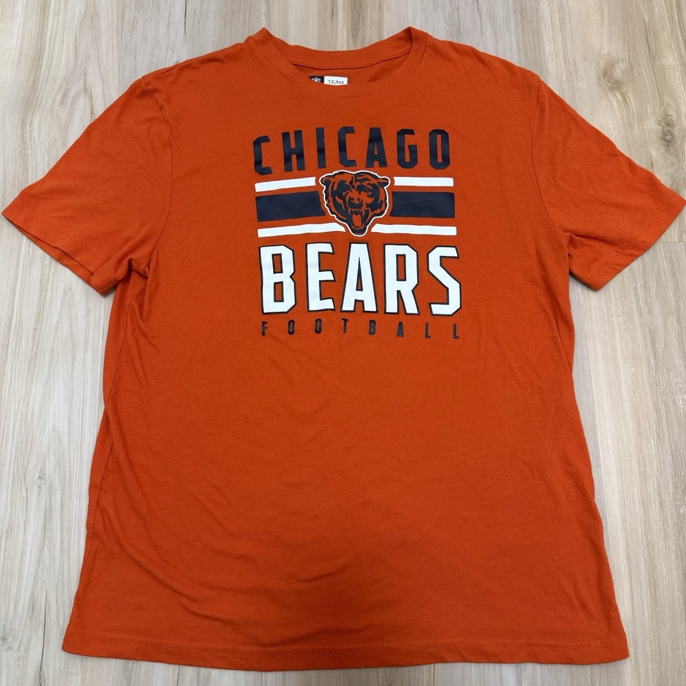 Chicago Bears Team Apparel NFL Shirt Orange Men's Size Large